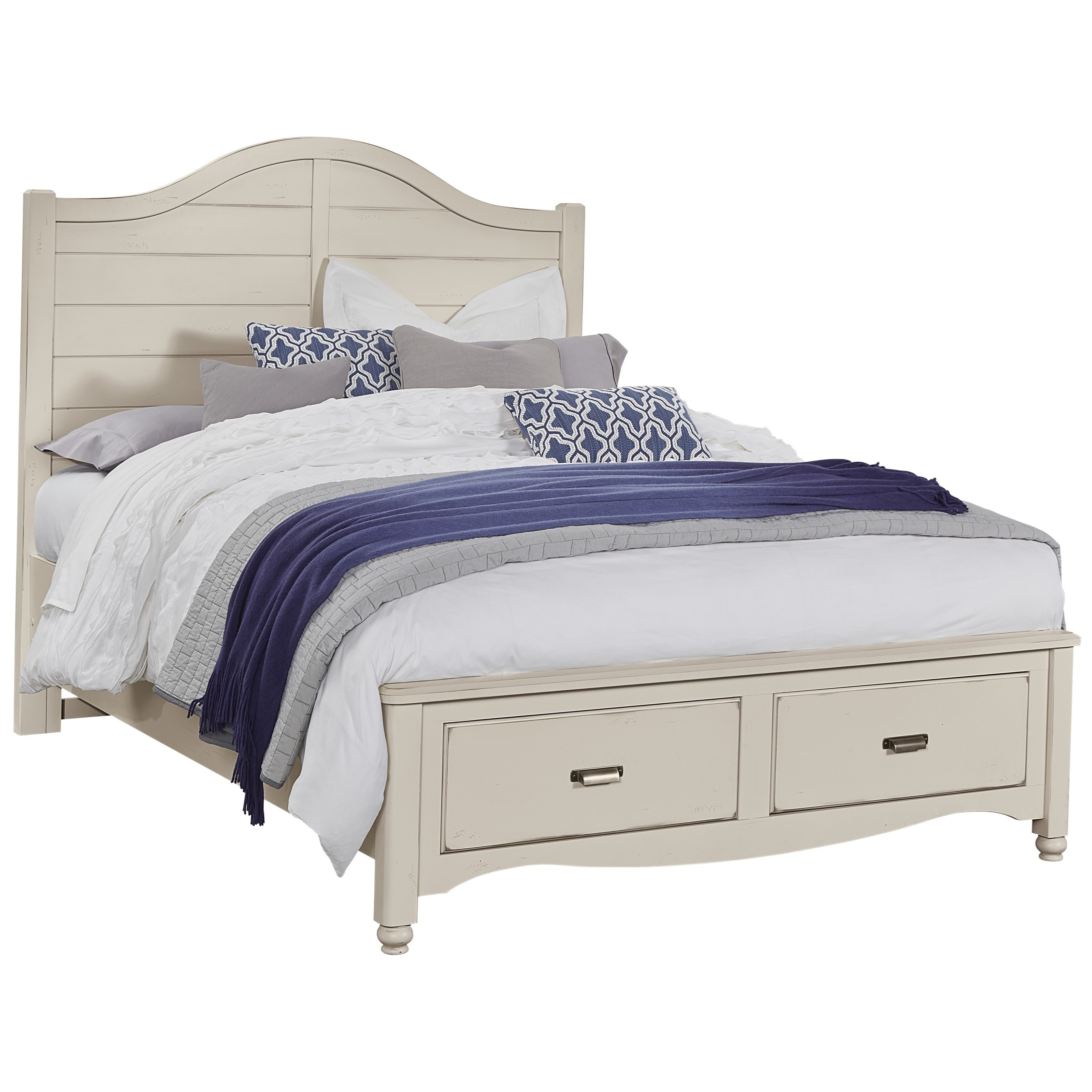 Vaughan Bassett American Maple Solid Wood Queen Shiplap Storage Bed Value City Furniture